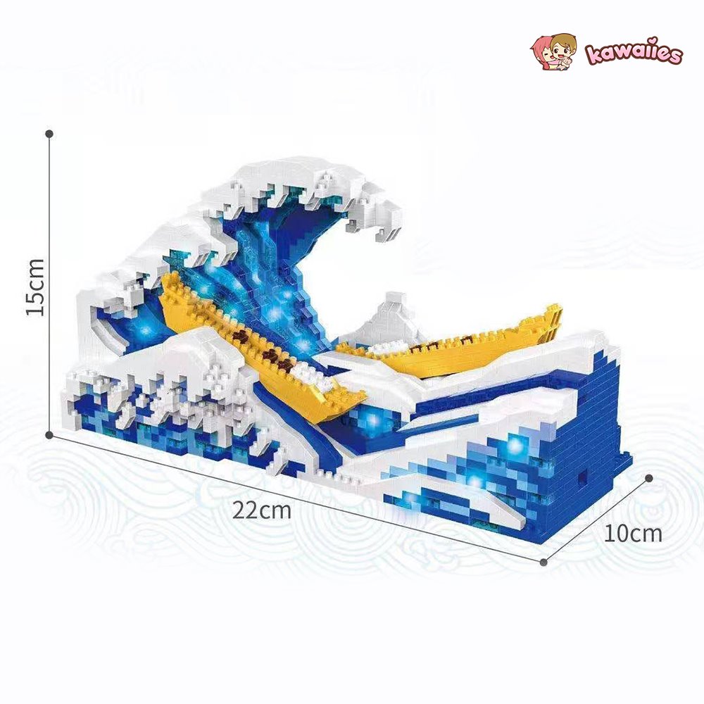 kawaiies-softtoys-plushies-kawaii-plush-The Great Wave off Kanagawa Micro Building Sets | NEW Build it No Casing 