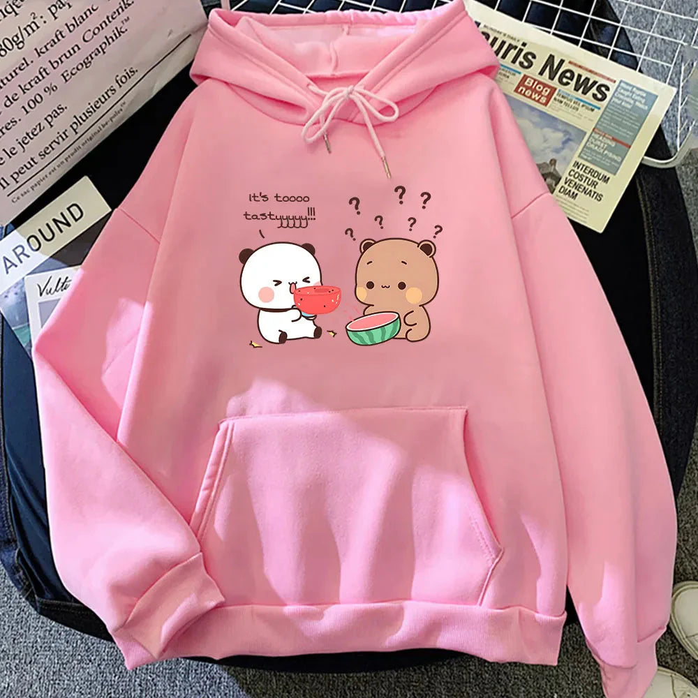 kawaiies-softtoys-plushies-kawaii-plush-Watermelon Bears Part-Cotton Hoodie Hoodies Pink S 