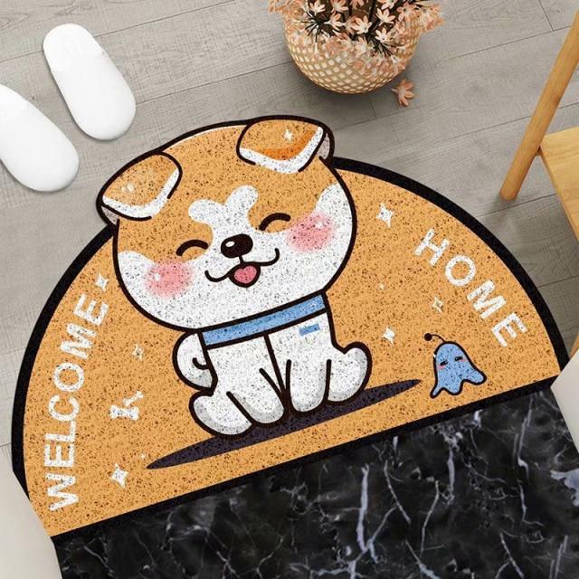 Welcome Home Dog Semi Circle Shape Mat - Kawaiies - Adorable - Cute - Plushies - Plush - Kawaii