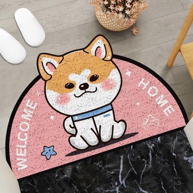 Welcome Home Dog Semi Circle Shape Mat - Kawaiies - Adorable - Cute - Plushies - Plush - Kawaii