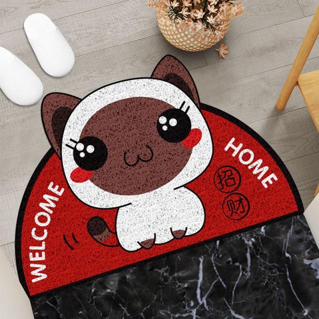 Welcome Home Dog Semi Circle Shape Mat - Kawaiies - Adorable - Cute - Plushies - Plush - Kawaii