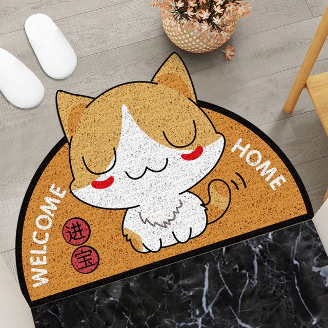 Welcome Home Dog Semi Circle Shape Mat - Kawaiies - Adorable - Cute - Plushies - Plush - Kawaii